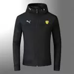 puma ferrari racing jacket black single color